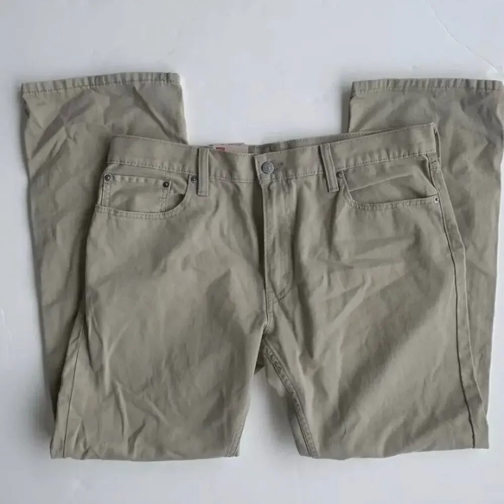 Levis 514 Slim Straight Pants Mens 36x30 Khaki Tan NWT Cotton Twill Casual Chino